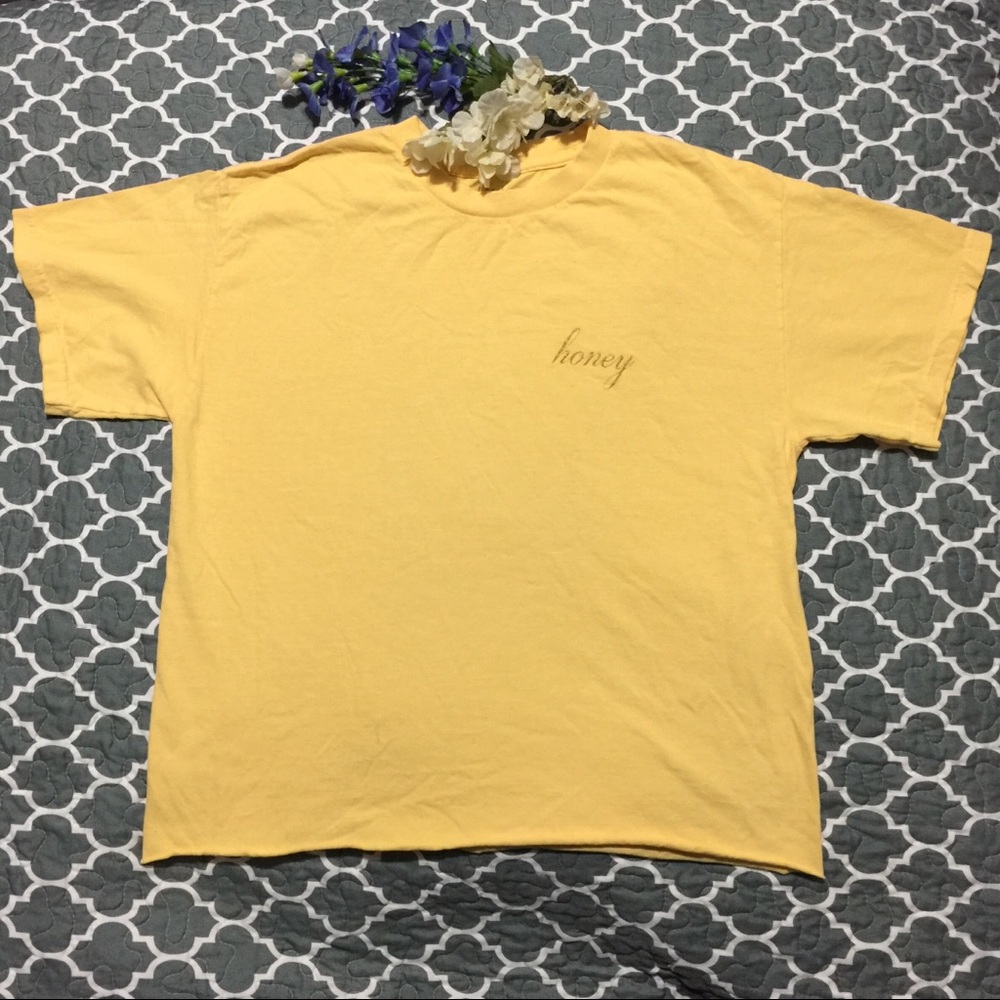 🌸LAST ONE! NWOT Brandy Melville Aleena HONEY TEE - Picture 4 of 6